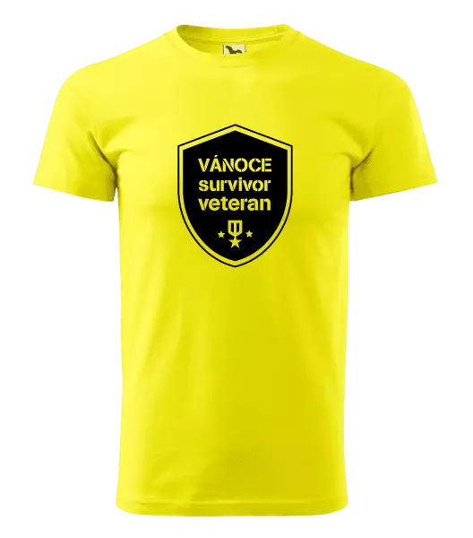 Pánské vánoční tričko Vánoce survivor veteran