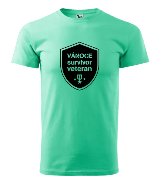 Pánské vánoční tričko Vánoce survivor veteran