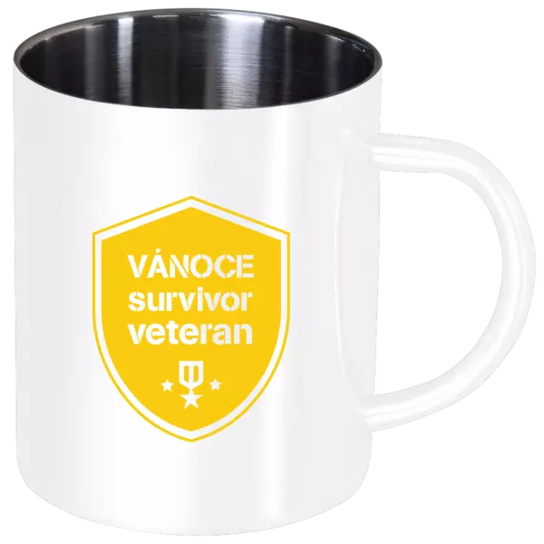 Nerezový hrnek Vánoce survivor veteran