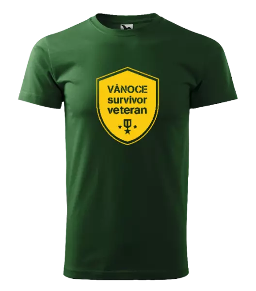 Pánské vánoční tričko Vánoce survivor veteran