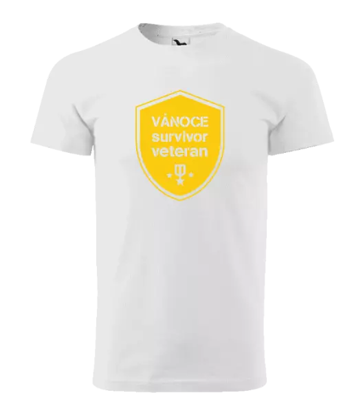 Pánské vánoční tričko Vánoce survivor veteran