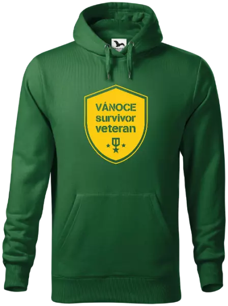 Pánská mikina Vánoce survivor veteran