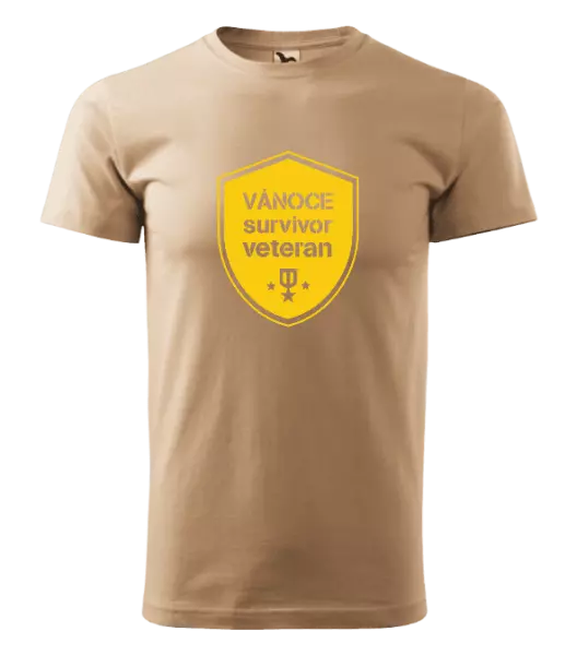 Pánské vánoční tričko Vánoce survivor veteran