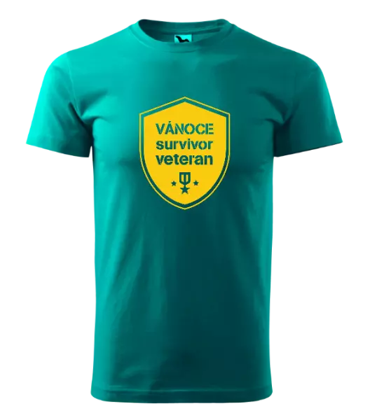 Pánské vánoční tričko Vánoce survivor veteran