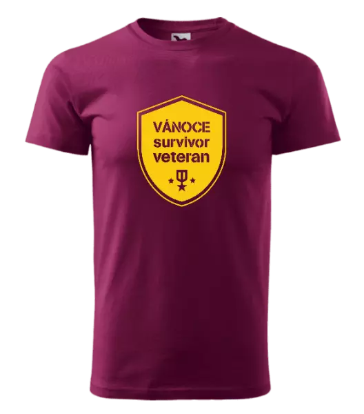 Pánské vánoční tričko Vánoce survivor veteran
