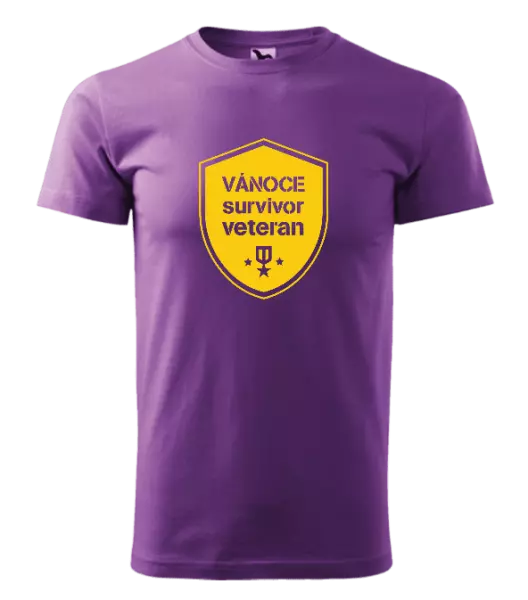 Pánské vánoční tričko Vánoce survivor veteran