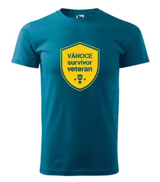 Pánské vánoční tričko Vánoce survivor veteran