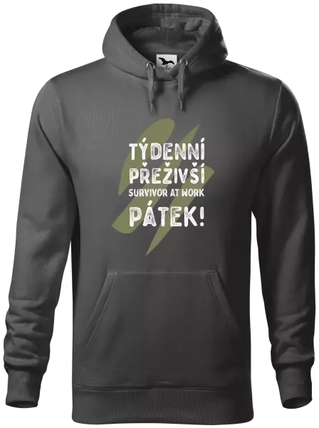 Pánská mikina Týdenní přeživší, survivor at work. Pátek!
