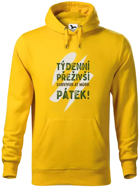 Pánská mikina Týdenní přeživší, survivor at work. Pátek!