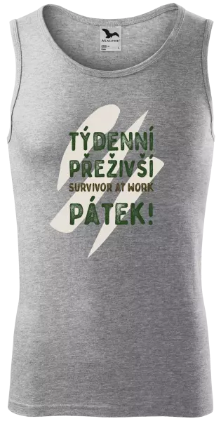 Pánské tílko Týdenní přeživší, survivor at work. Pátek!