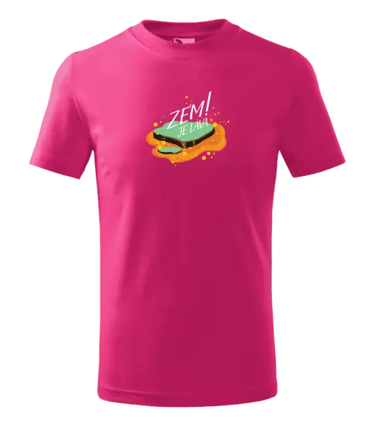 Dětské tričko Zem je láva!