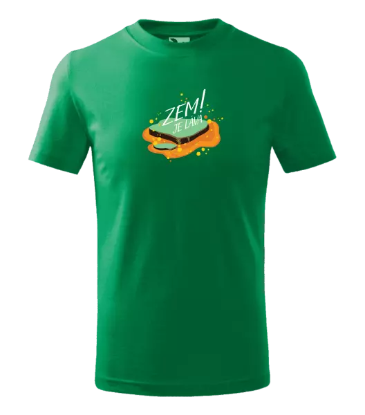 Dětské tričko Zem je láva!
