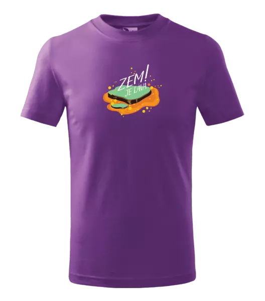 Dětské tričko Zem je láva!