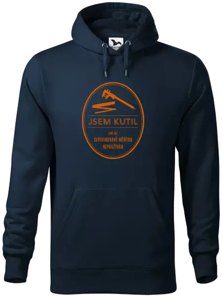 Pánská mikina Jsem kutil - jiné než certifikované měřítko nepoužívám