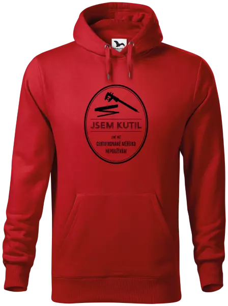 Pánská mikina Jsem kutil - jiné než certifikované měřítko nepoužívám