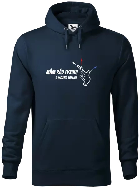 Pánská mikina Mám rád fyziku a možná tři lidi