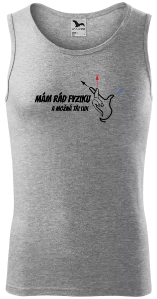 Pánské tílko Mám rád fyziku a možná tři lidi