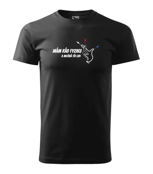 Pánské tričko Mám rád fyziku a možná tři lidi