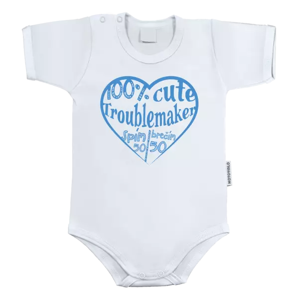 Dětské body 100% cute troublemaker - 50/50 spím/brečím