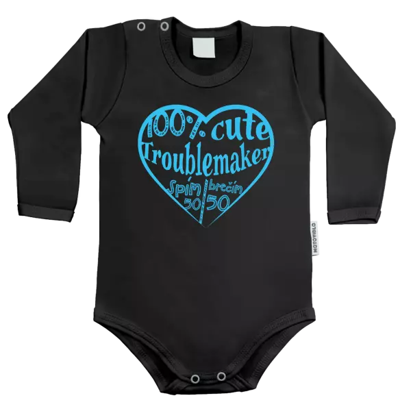 Dětské body 100% cute troublemaker - 50/50 spím/brečím