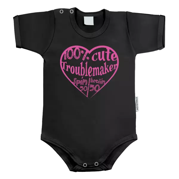 Dětské body 100% cute troublemaker - 50/50 spím/brečím