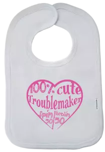 Dětský bryndák 100% cute troublemaker - 50/50 spím/brečím