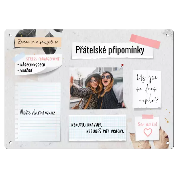Kovová cedulka Kancelářská cedulka - přátelské připomínky