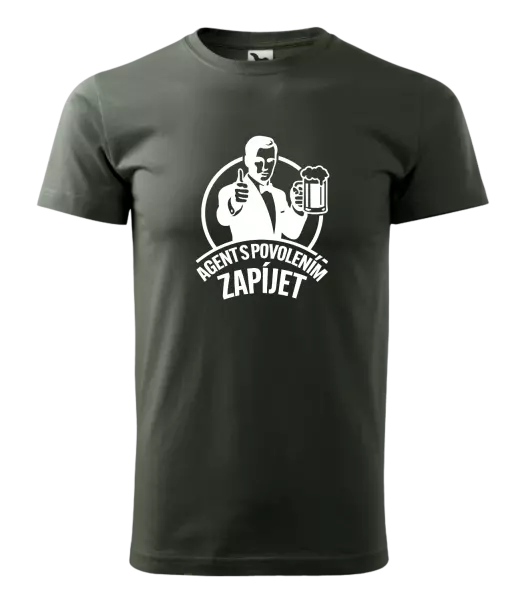 Pánské tričko Agent s povolením zapíjet