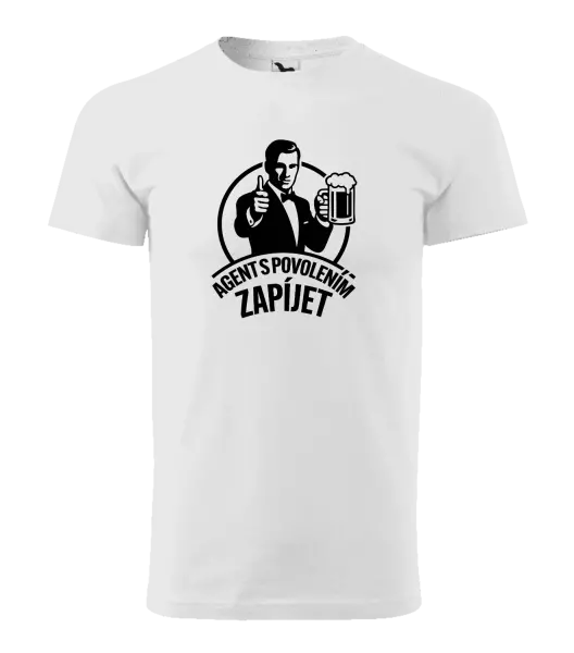 Pánské tričko Agent s povolením zapíjet
