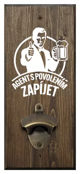 Nástěnný otvírák Agent s povolením zapíjet