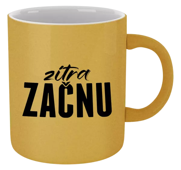 Metalický hrnek Zítra začnu