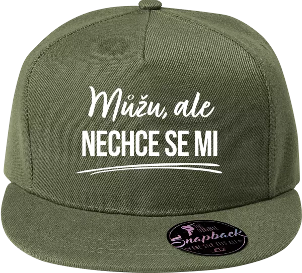 Snapback kšiltovka Můžu, ale nechce se mi