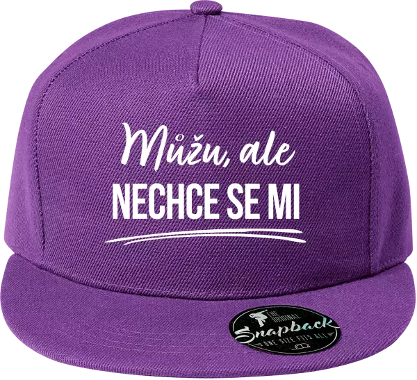 Snapback kšiltovka Můžu, ale nechce se mi