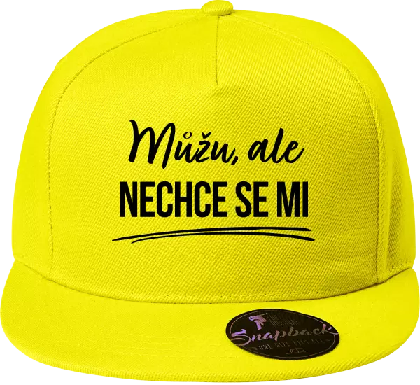 Snapback kšiltovka Můžu, ale nechce se mi