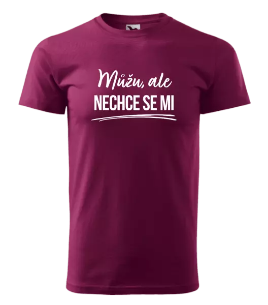 Pánské tričko Můžu, ale nechce se mi