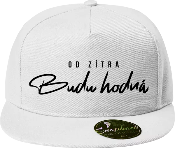 Snapback kšiltovka Od zítra budu hodná