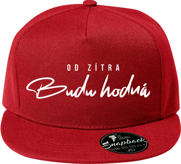 Snapback kšiltovka Od zítra budu hodná