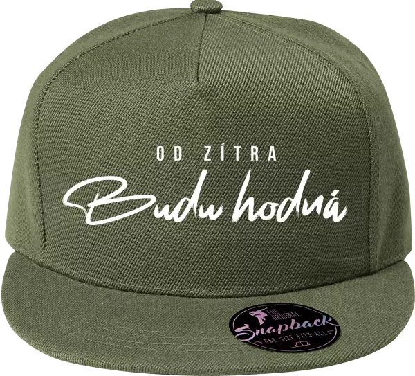 Snapback kšiltovka Od zítra budu hodná