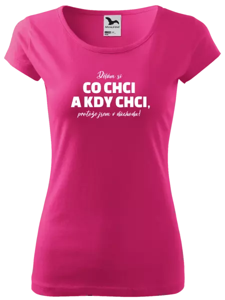 Dámské tričko Dělám si co chci a kdy chci, protože jsem v důchodu!