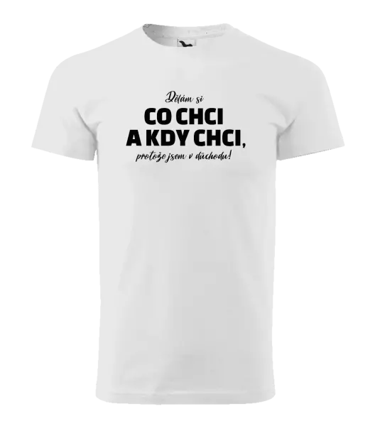 Pánské tričko Dělám si co chci a kdy chci, protože jsem v důchodu!