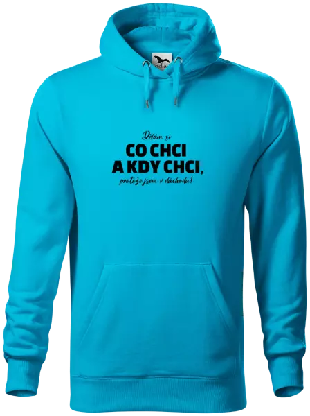 Pánská mikina Dělám si co chci a kdy chci, protože jsem v důchodu!