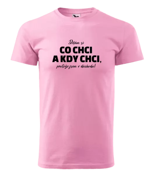 Pánské tričko Dělám si co chci a kdy chci, protože jsem v důchodu!
