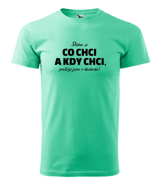 Pánské tričko Dělám si co chci a kdy chci, protože jsem v důchodu!