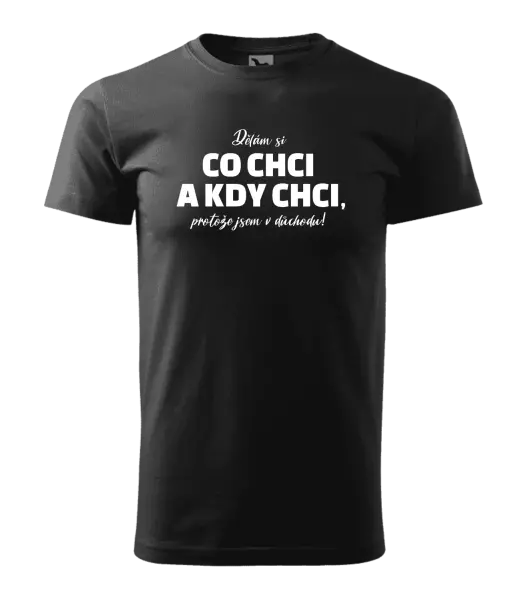 Pánské tričko Dělám si co chci a kdy chci, protože jsem v důchodu!