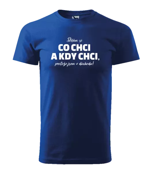 Pánské tričko Dělám si co chci a kdy chci, protože jsem v důchodu!
