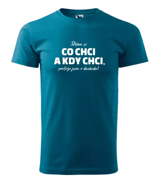Pánské tričko Dělám si co chci a kdy chci, protože jsem v důchodu!