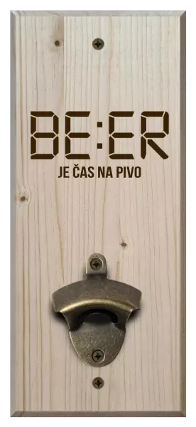Nástěnný otvírák BEER - je čas na pivo