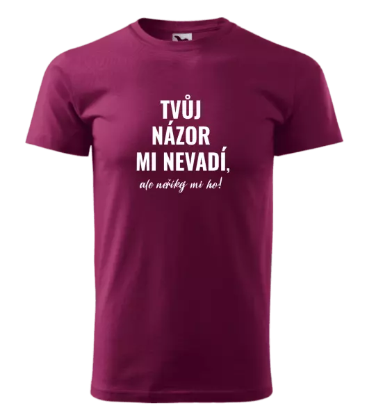 Pánské tričko Tvůj názor mi nevadí, ale neříkej mi ho!