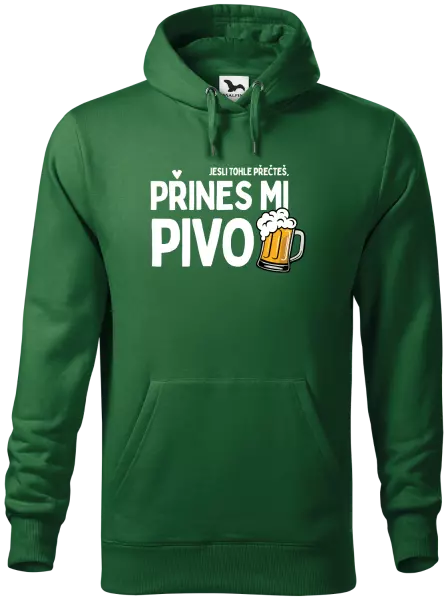 Pánská mikina Jestli tohle přečteš, přines mi pivo