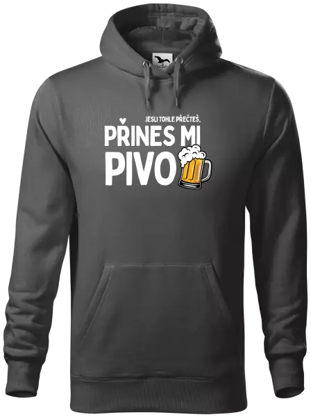Pánská mikina Jestli tohle přečteš, přines mi pivo